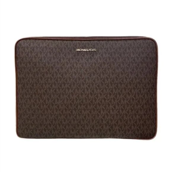🆕NWOT Michael Kors Brown Laptop Case - Picture 1 of 4